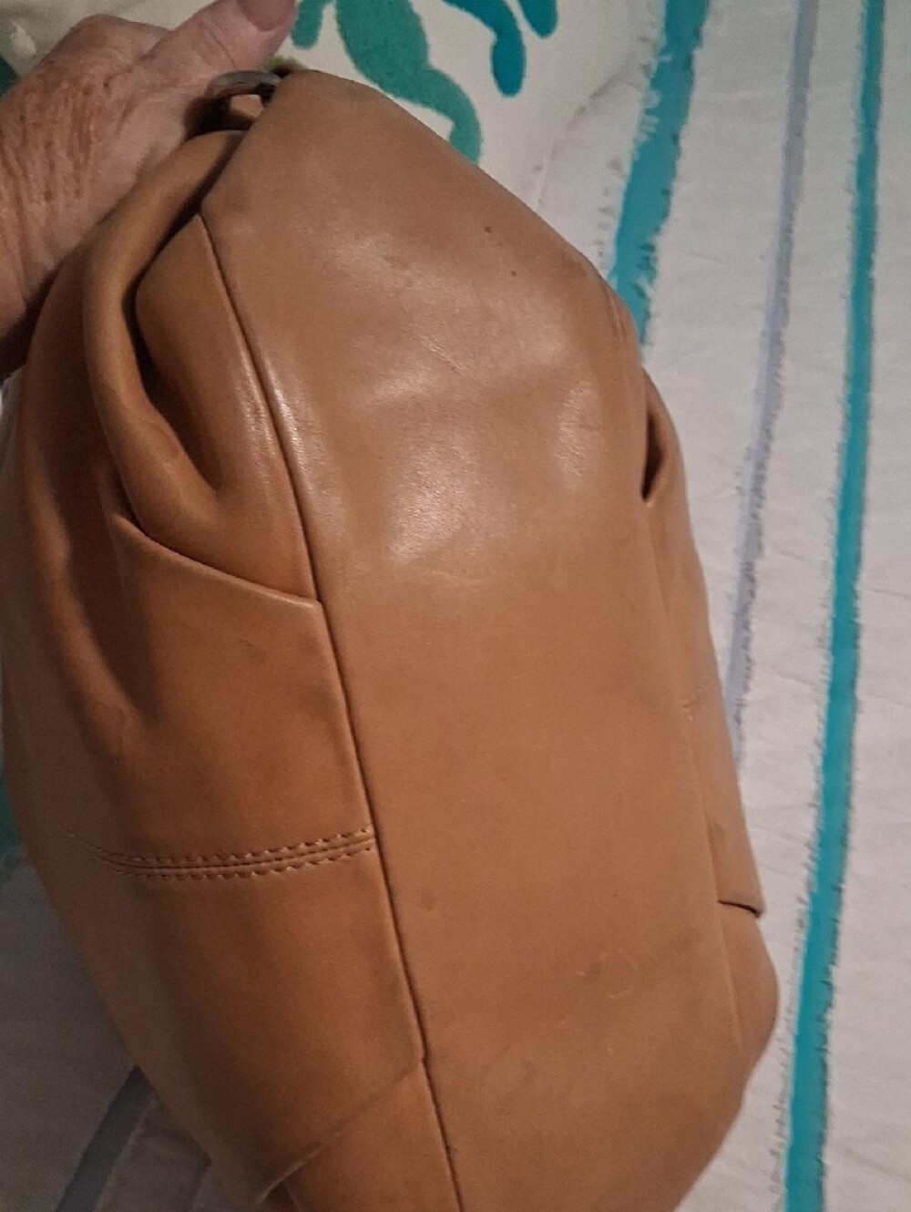Coach Tan Leather Crossbody Shoulder Bag Authentic.  See All Pics . As Is - Picture 7 of 16